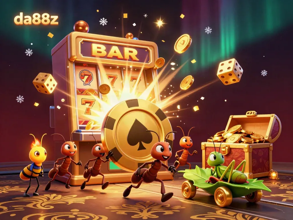 Engage with thrilling slot games at da88z, featuring a 3D heist scene with playful cartoon characters.
