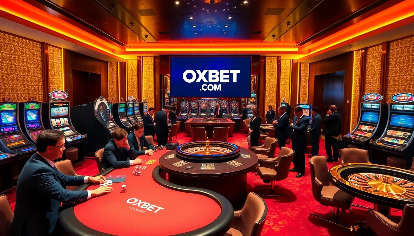 Experience high-stakes gaming excitement at OXBET COM with luxury casino visuals and vibrant gaming atmosphere.
