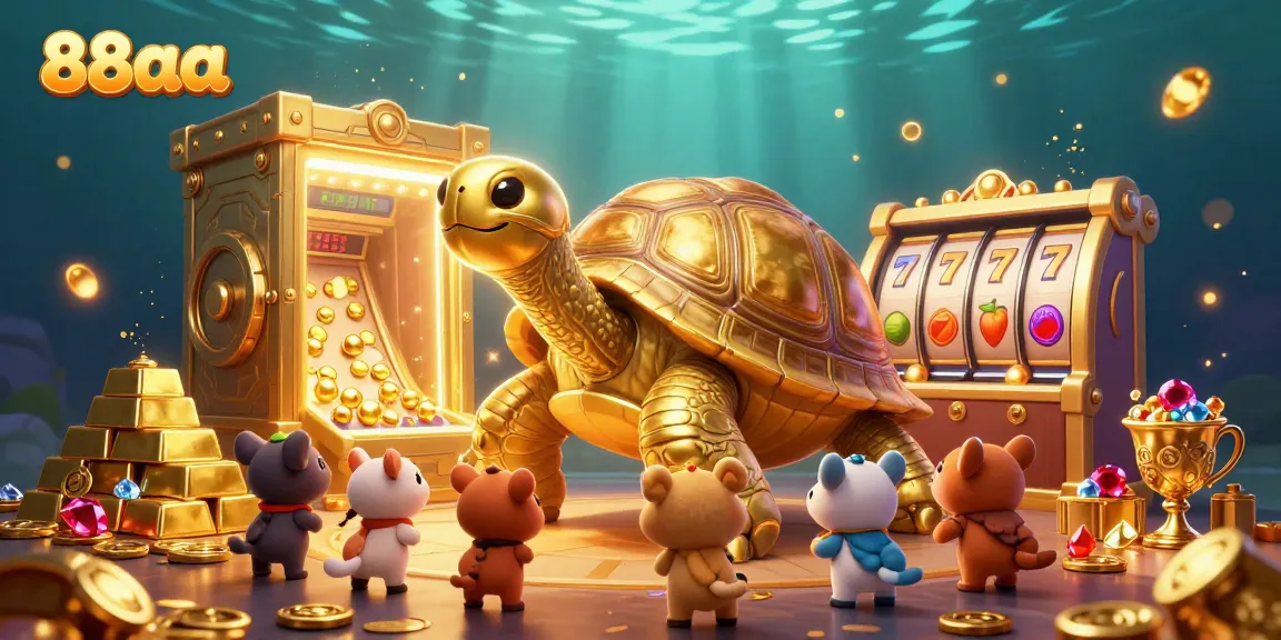 Experience thrilling gameplay at 88aa with a vibrant casino scene full of exciting slot machines.