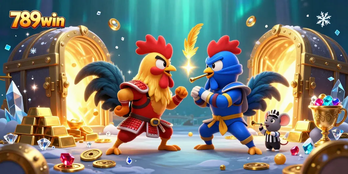 Engage in thrilling battles at 789win featuring dynamic rooster combat in a vibrant casino world.