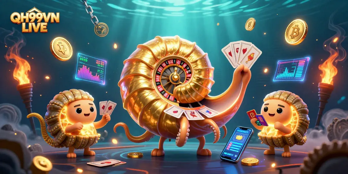 Join the excitement of QH99VN LIVE with vibrant casino elements and a dynamic gaming atmosphere.