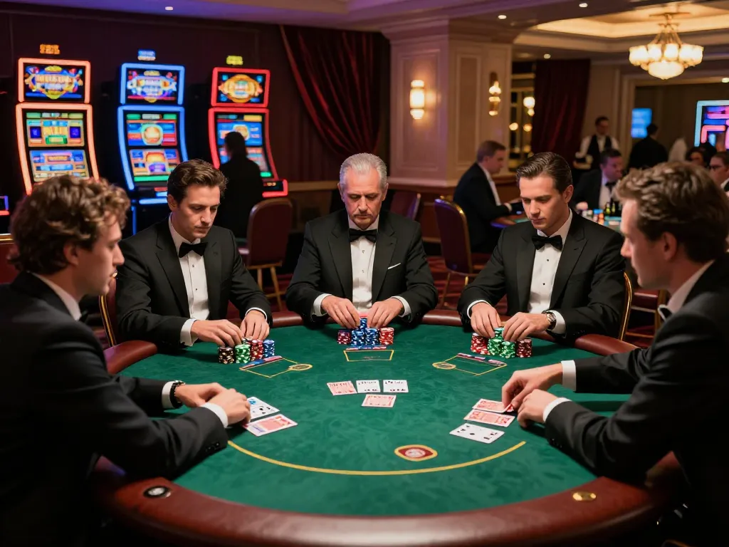 Experience high-stakes poker on https://rr88c.mobi/ with players focused on winning strategies in a luxurious casino.