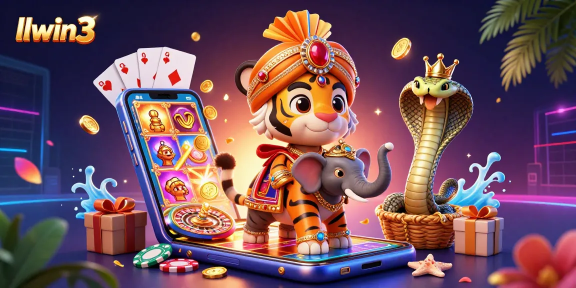 Experience gaming victory with llwin3: a vibrant 3D depiction of an online casino adventure.