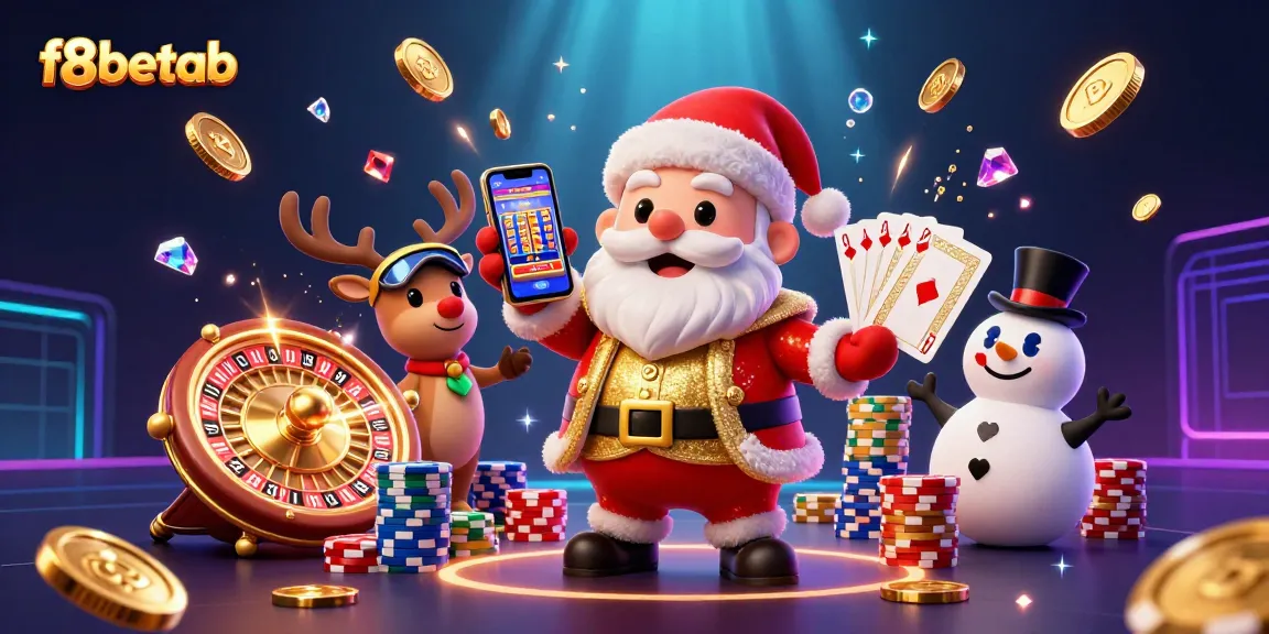 Experience thrilling gameplay at f8betab with festive characters and vibrant casino elements.