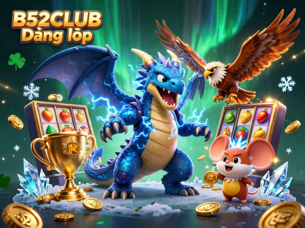 Experience the thrill of B52CLUB Đăng nhập with vibrant, exciting 3D characters and casino elements.