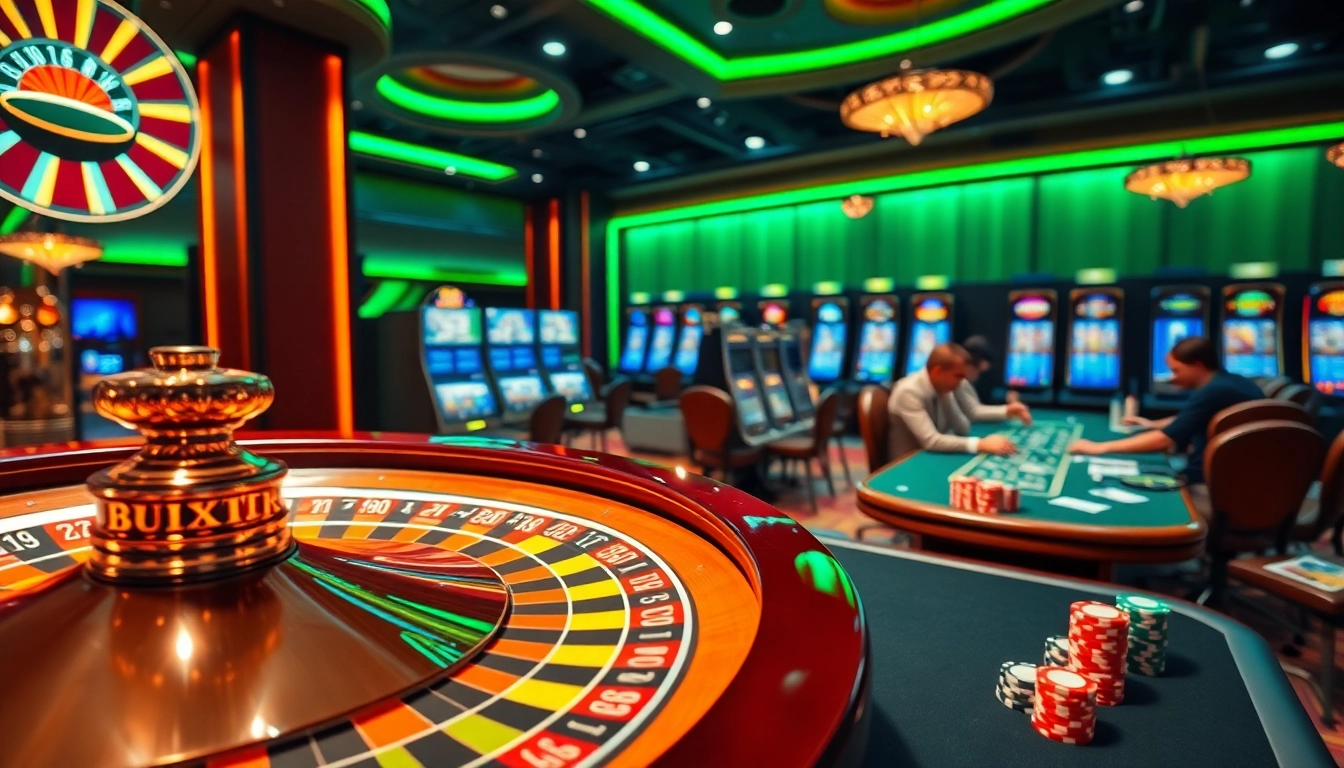Experience the excitement of gambling at https://oxbet7.com/ with colorful casino tables and vibrant roulette.