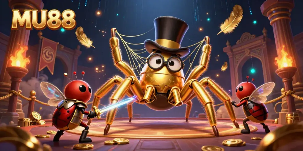 Engage with the vibrant MU88 casino world featuring battle-ready characters and thrilling game elements.