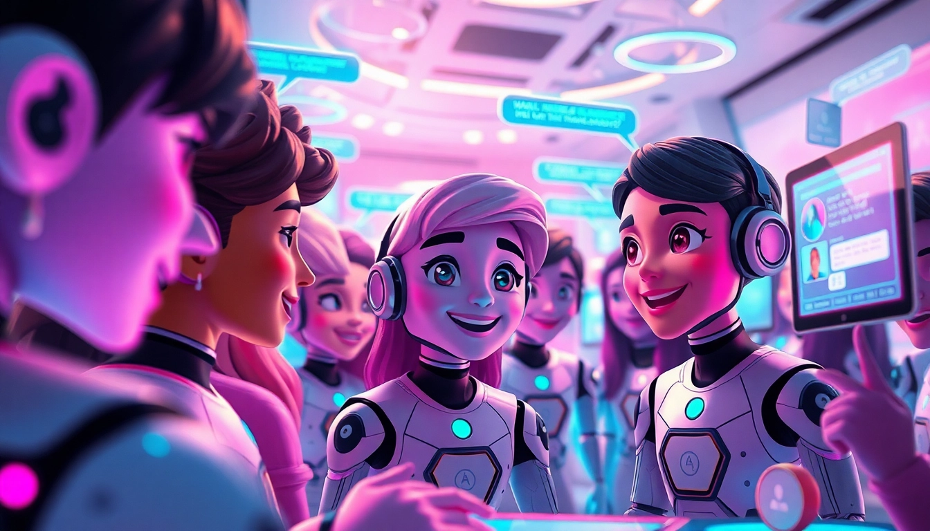 Experience vibrant interactions in AI chat with crushonai's engaging characters.