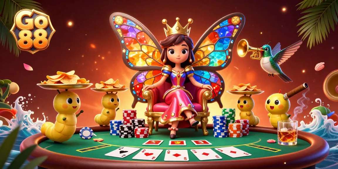 Experience winning strategies at Go 88 with vivid casino-themed digital illustration.