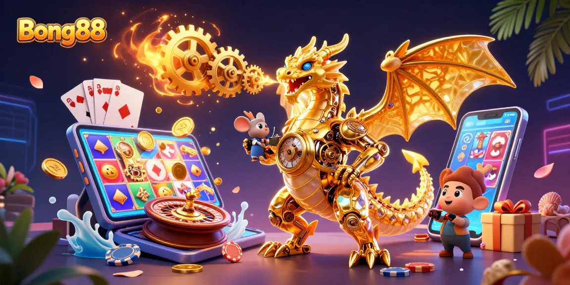 Engage with Bong88's exciting gaming experience featuring unique characters and vibrant casino elements.